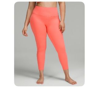 Lululemon align high rise 25” size 6 raspberry cream